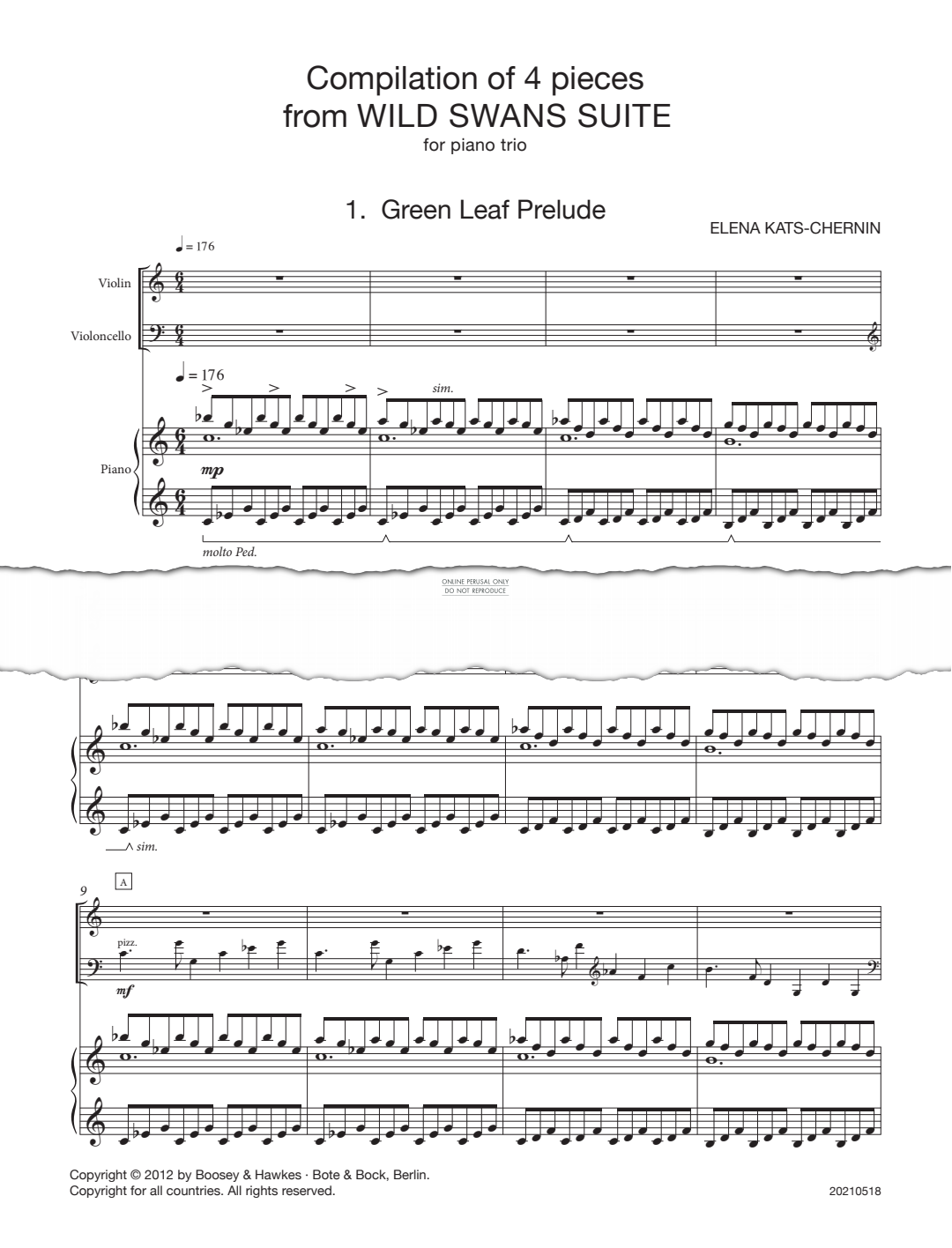 Produktgalerie: Seite 1 von 1 Wild Swans Suite, Elena Kats-Chernin, Klavier, Violine, Violoncello