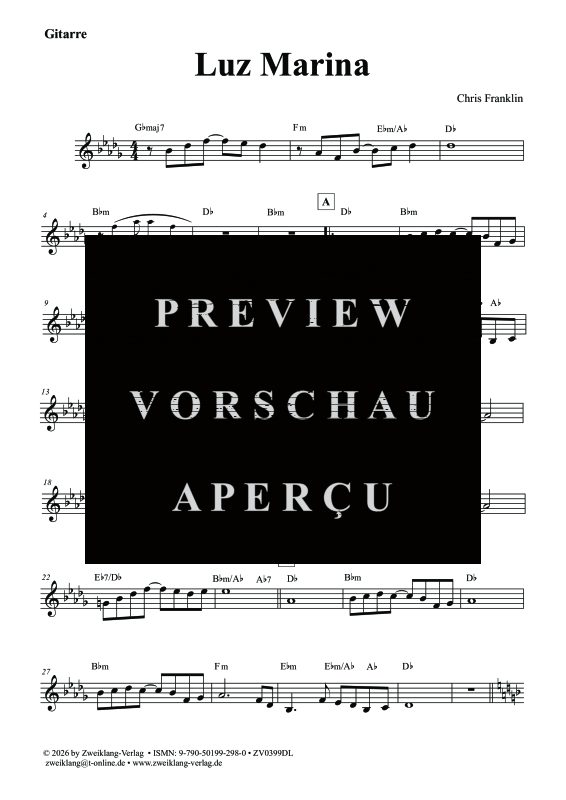 Produktgalerie: Seite 7 von 8 Luz Marina, Franklin, Chris, Gitarre und Klavier - Akkorde