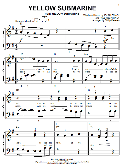 Product picture to: Yellow Submarine (arr. Phillip Keveren)