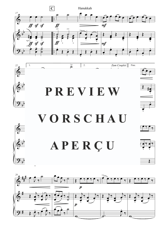 Produktgalerie: Seite 3 von 6 Hanukkah, , Sopran Saxophon und Klavier