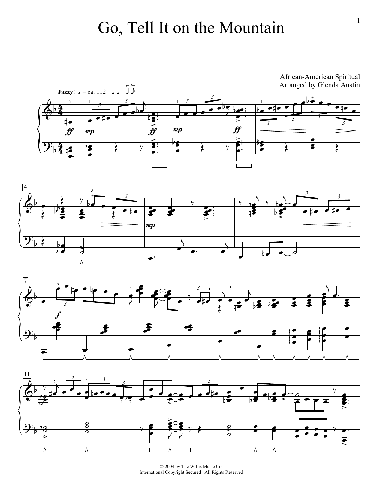 Produktbild zu: Go, Tell It On The Mountain (arr. Glenda Austin)