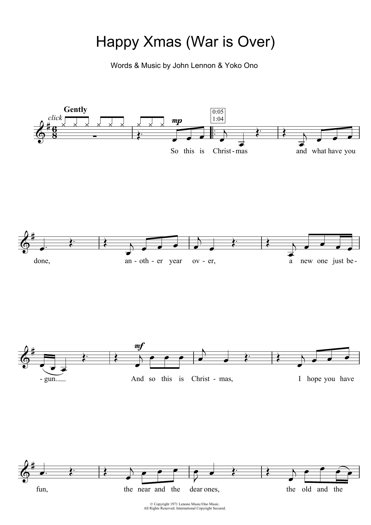 Product gallery: Page 1 of 1 Happy Xmas (War Is Over), John Lennon