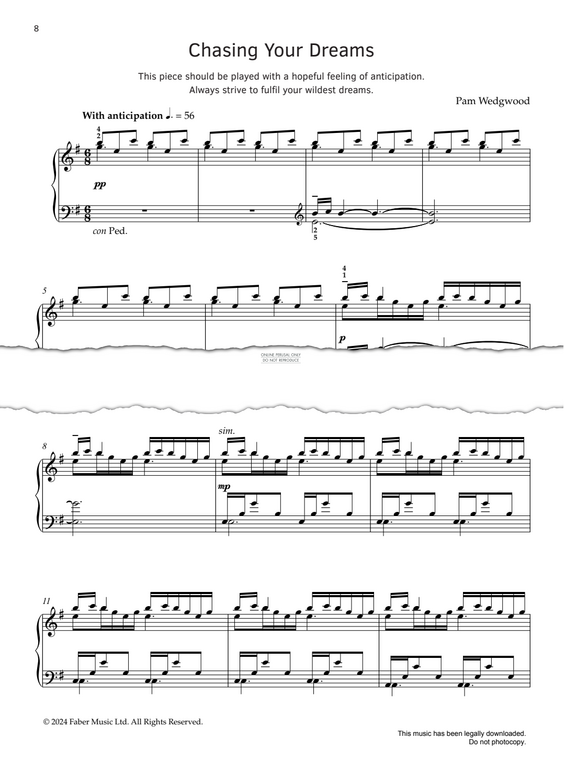Produktgalerie: Seite 1 von 1 Chasing Your Dreams, Pam Wedgwood, Klavier