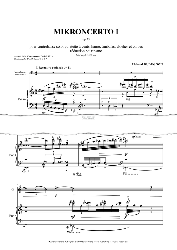 Produktgalerie: Seite 1 von 1 Mikroncerto I, Richard Dubugnon, Klavier, Kontrabass