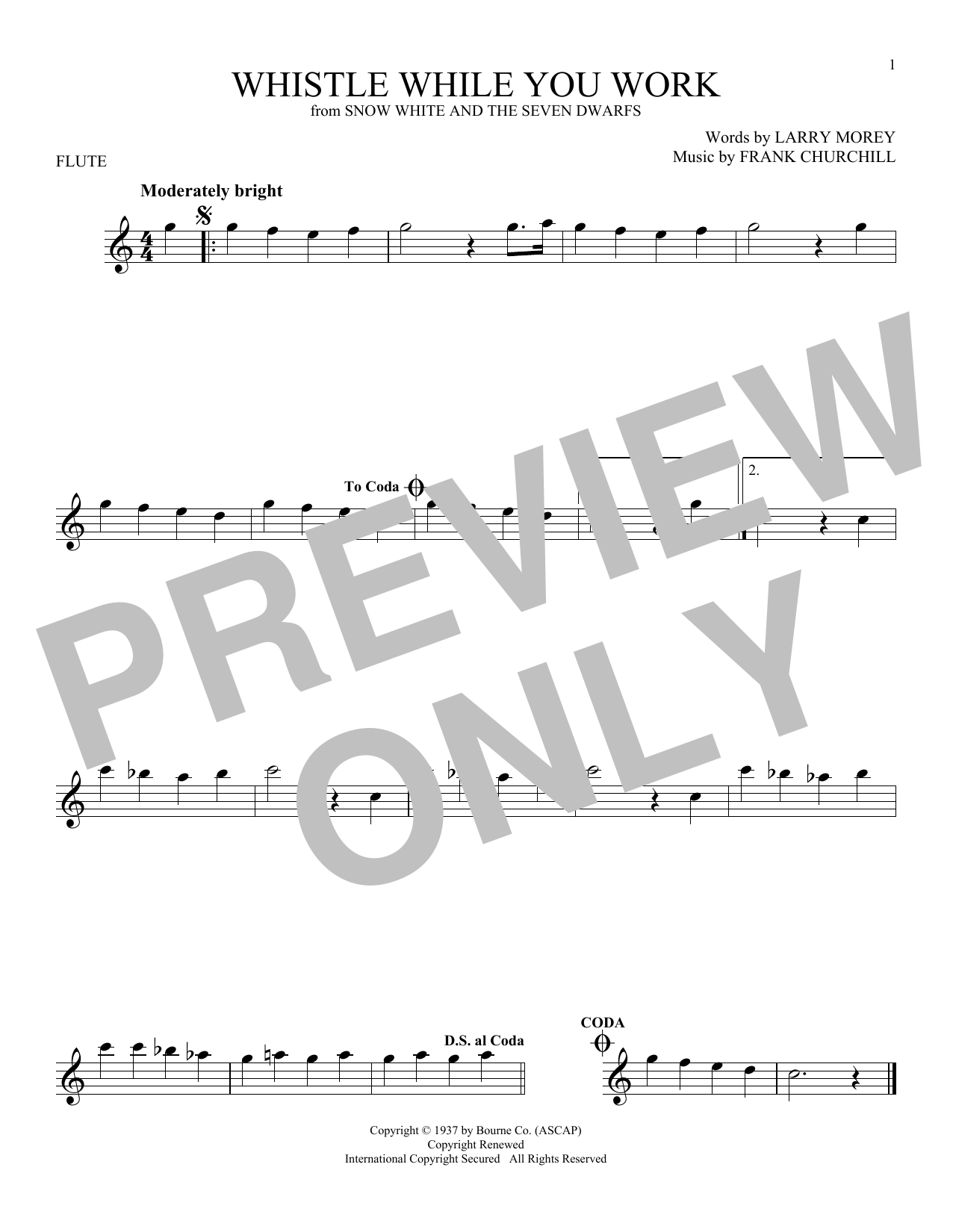 Product gallery: Page 1 of 1 Whistle While You Work (from Snow White And The Seven Dwarfs), Larry Morey & Frank Churchill