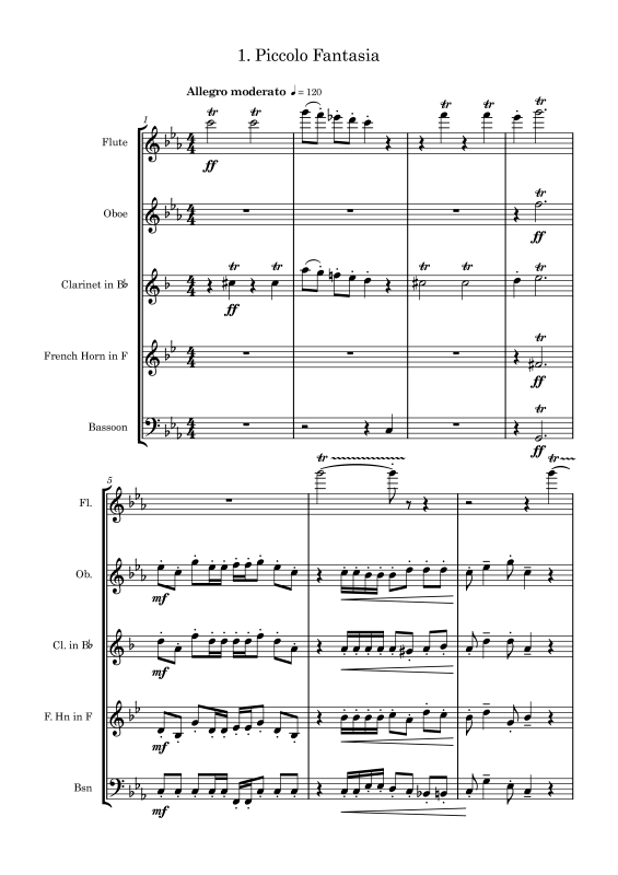 gallery: Serenade C-Moll, , Holzbläserquartett