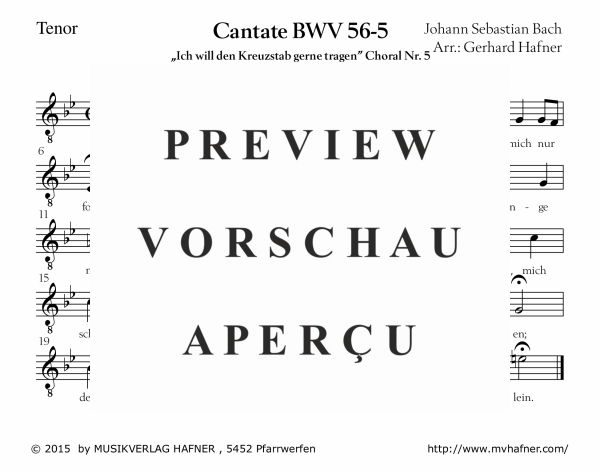 Product gallery: Page 9 of 11 Arie - Ich will den Kreuzstab gerne tragen, , (large wind orchestra)