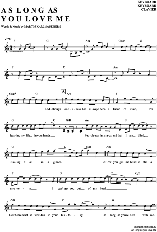 gallery: As long as you love me , Backstreet Boys, (Keyboard)