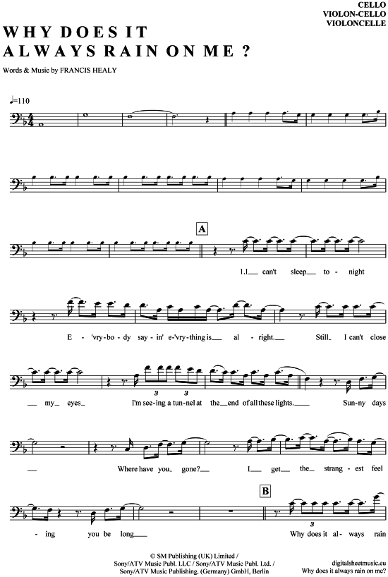 Produktbild zu: Why does it always rain on me Travis