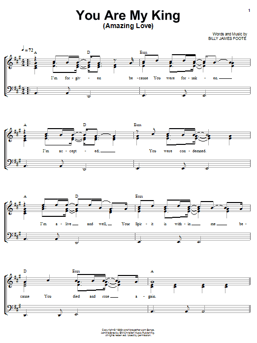 Produktgalerie: Seite 1 von 1 You Are My King (Amazing Love), Newsboys, Gesang, Gitarre, Klavier