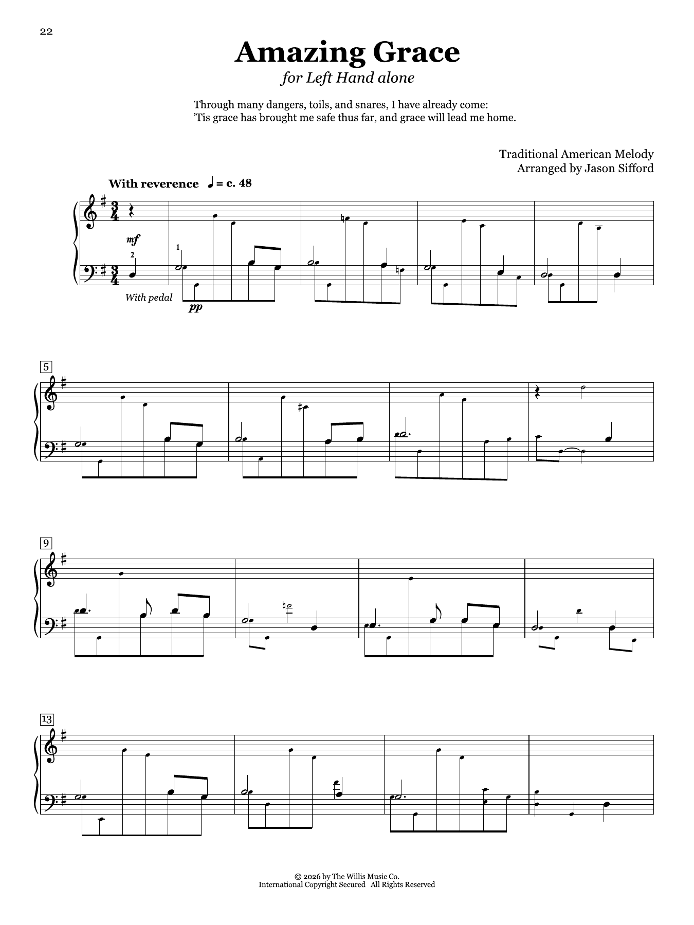 Product picture to: Amazing Grace (arr. Jason Sifford)