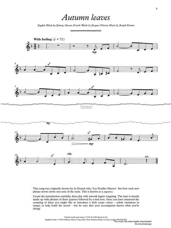 gallery: Autumn Leaves, Johnny Mercer