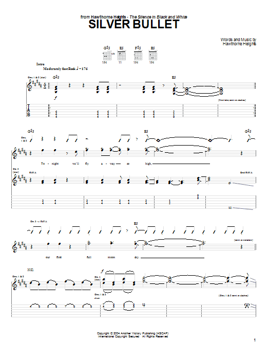 Product gallery: Page 1 of 1 Silver Bullet, Hawthorne Heights