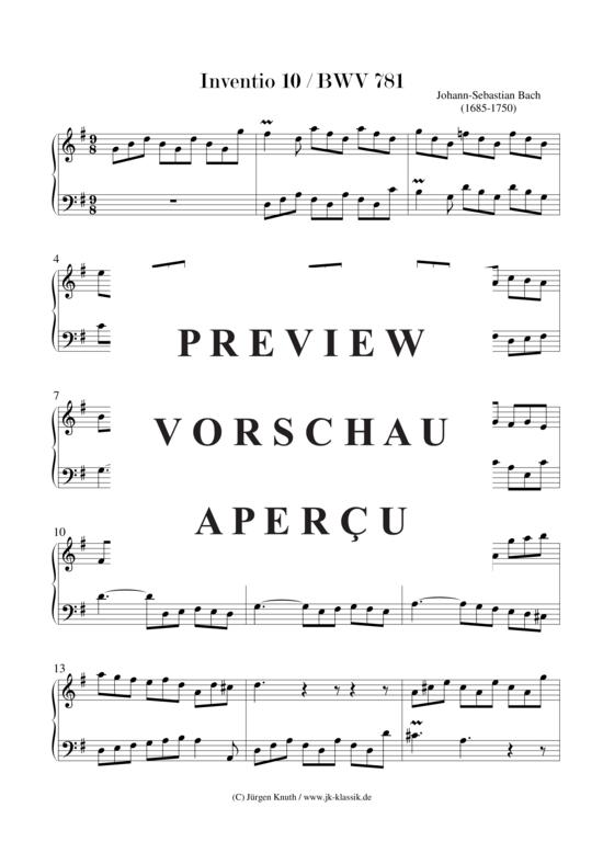gallery: 15 zweistimmige Inventionen BWV 772-786 , , (Klavier/Cembalo/Orgel Solo)