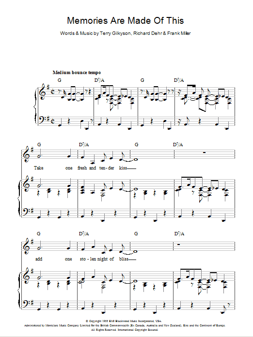 Produktgalerie: Seite 1 von 1 Memories Are Made Of This, Dean Martin, Gesang, Gitarre, Klavier