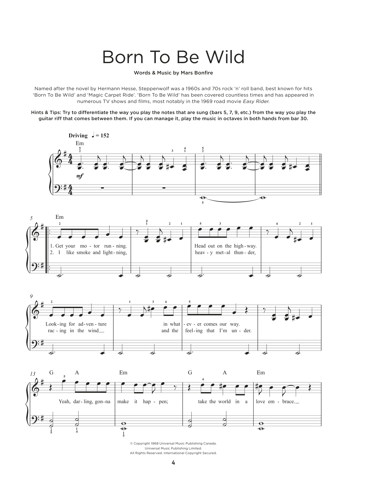 Produktbild zu: Born To Be Wild
