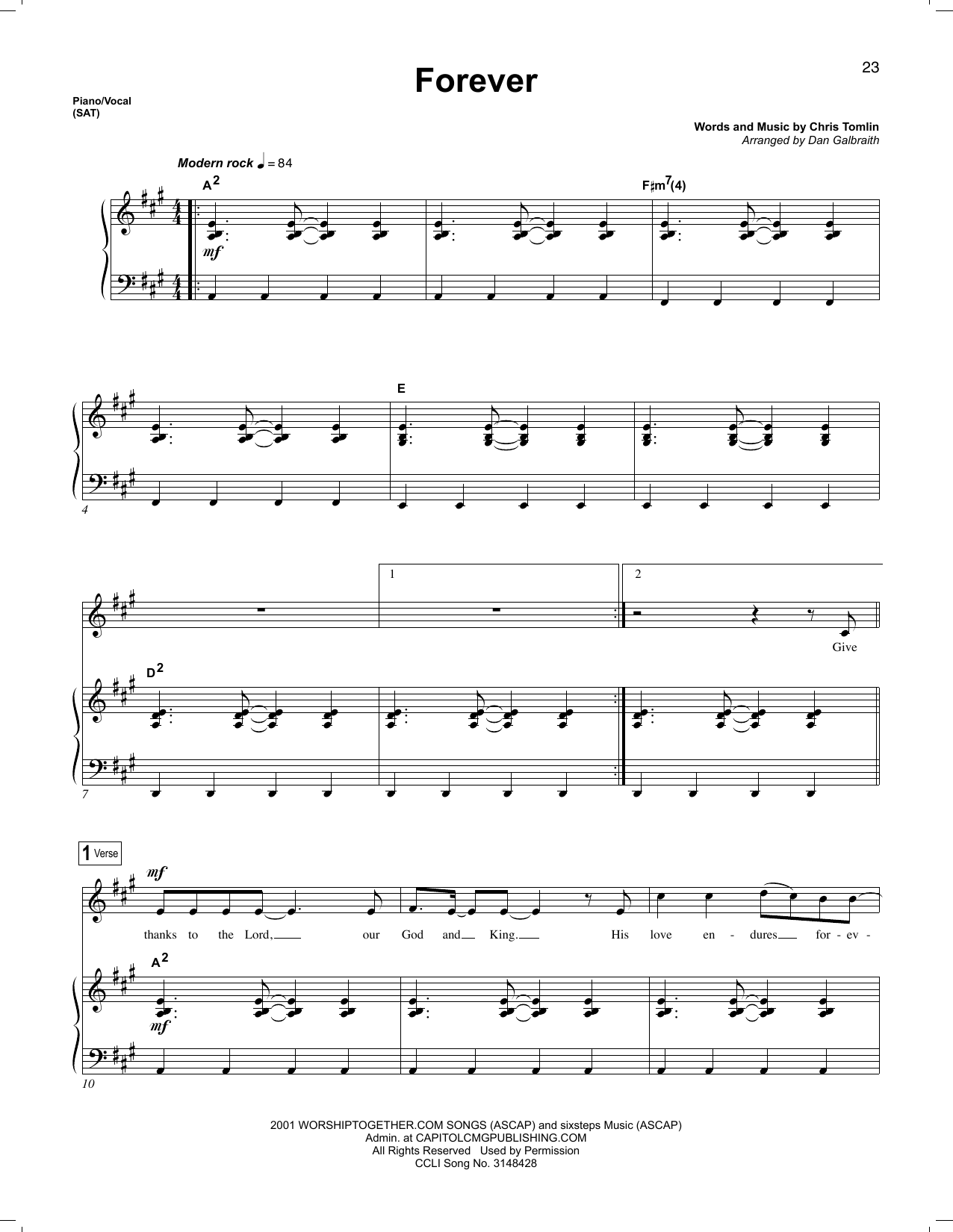 Produktgalerie: Seite 1 von 1 Forever, Chris Tomlin, Gesang, Klavier