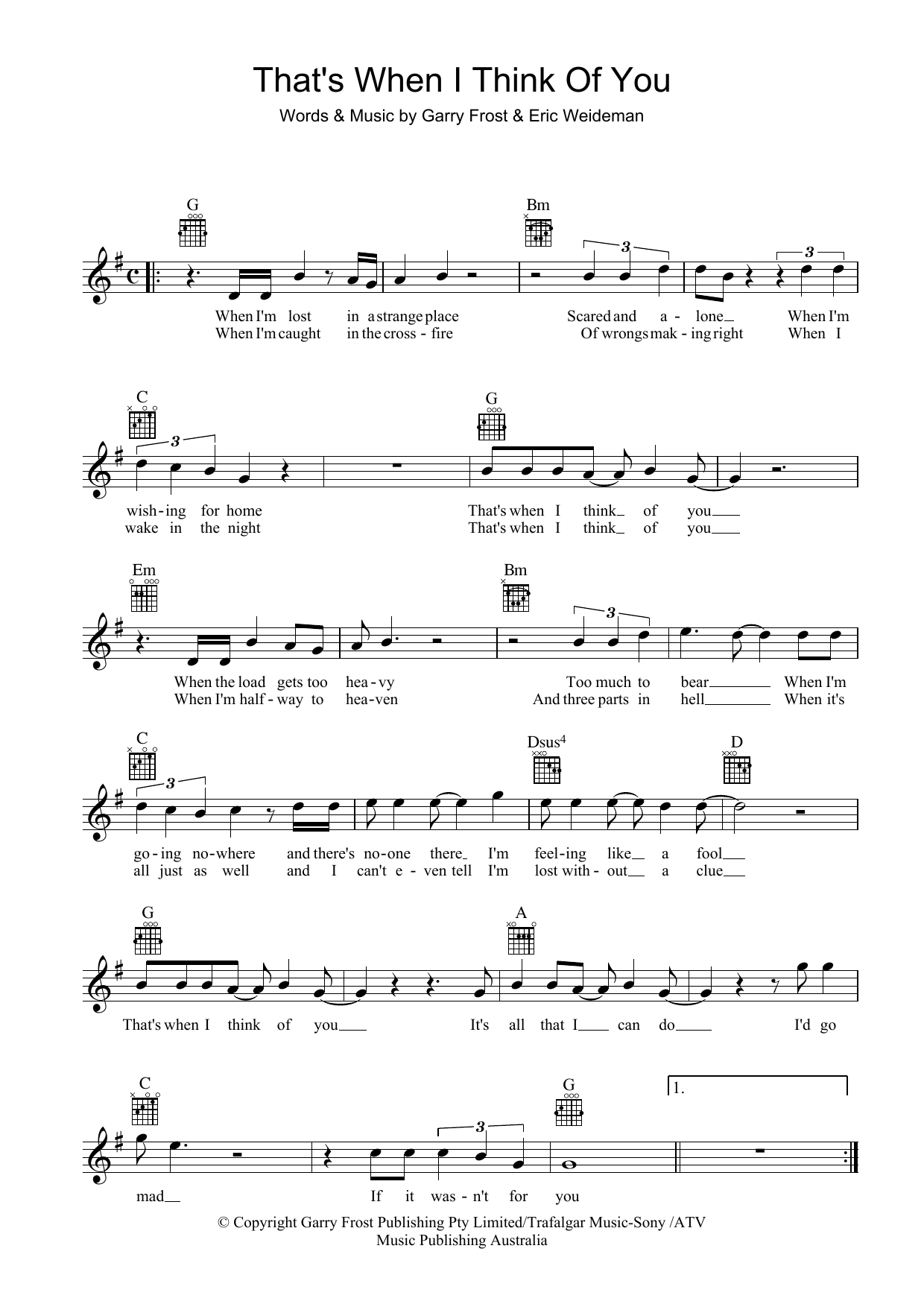 Produktbild zu: That's When I Think Of You