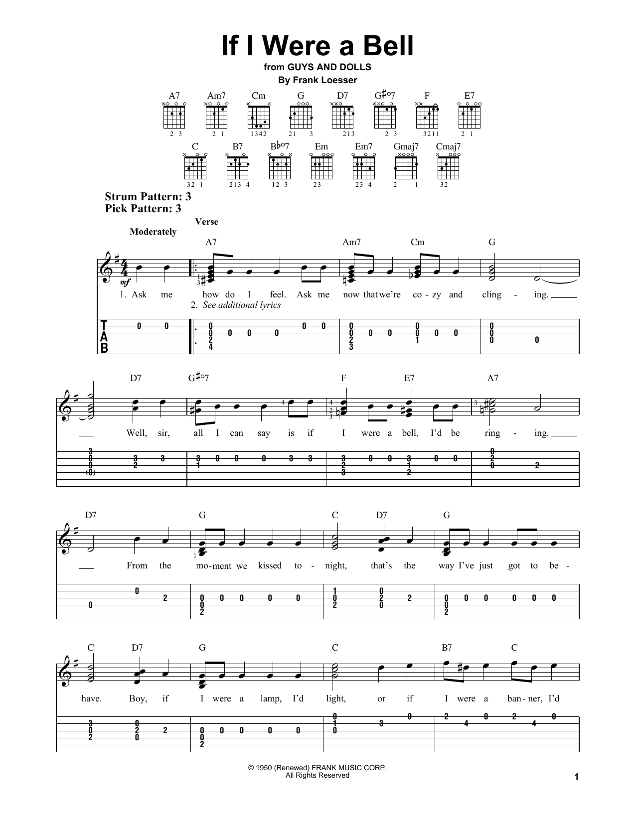 Product gallery: Page 1 of 1 If I Were A Bell (from Guys And Dolls), Frank Loesser