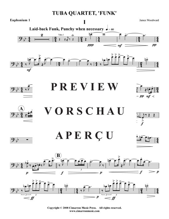 Product gallery: Page 11 of 21 Funk 3 Sätze , , (Tuba Quartet: 2x Baritone, 2xTuba)