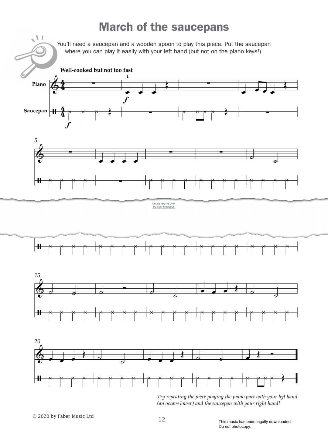 Produktgalerie: Seite 1 von 1 March Of The Saucepans (from 'Improve Your Sight-Reading! A Piece a Week Piano Initial'), Paul Harris, Klavier