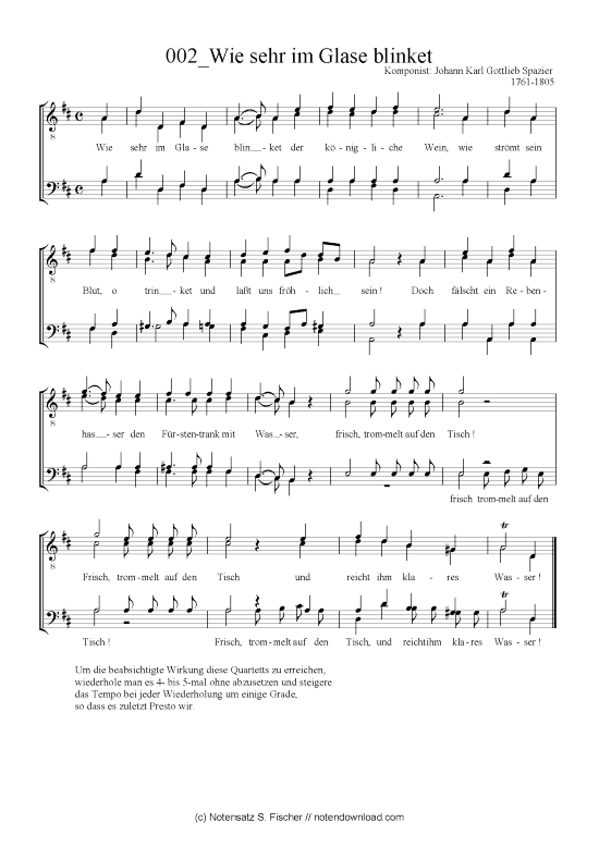 Produktbild zu: Wie sehr im Glase blinket Johann Karl Gottlieb Spazier  1761-1805
