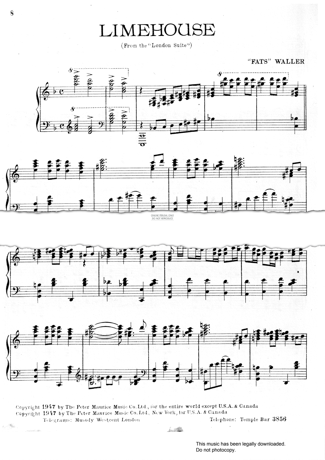 Produktbild zu: Limehouse (from The 'London Suite')