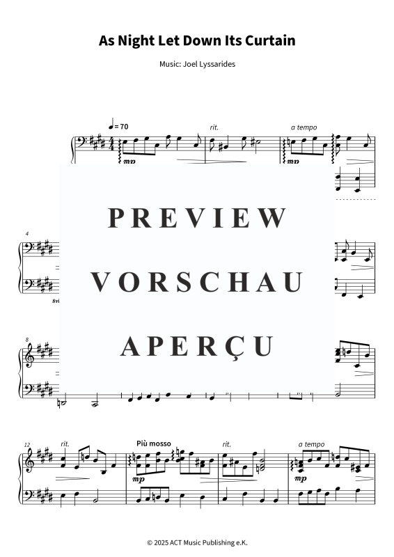 gallery: As Night Let Down Its Curtain, Lyssarides, Joel, (Klavier Solo)