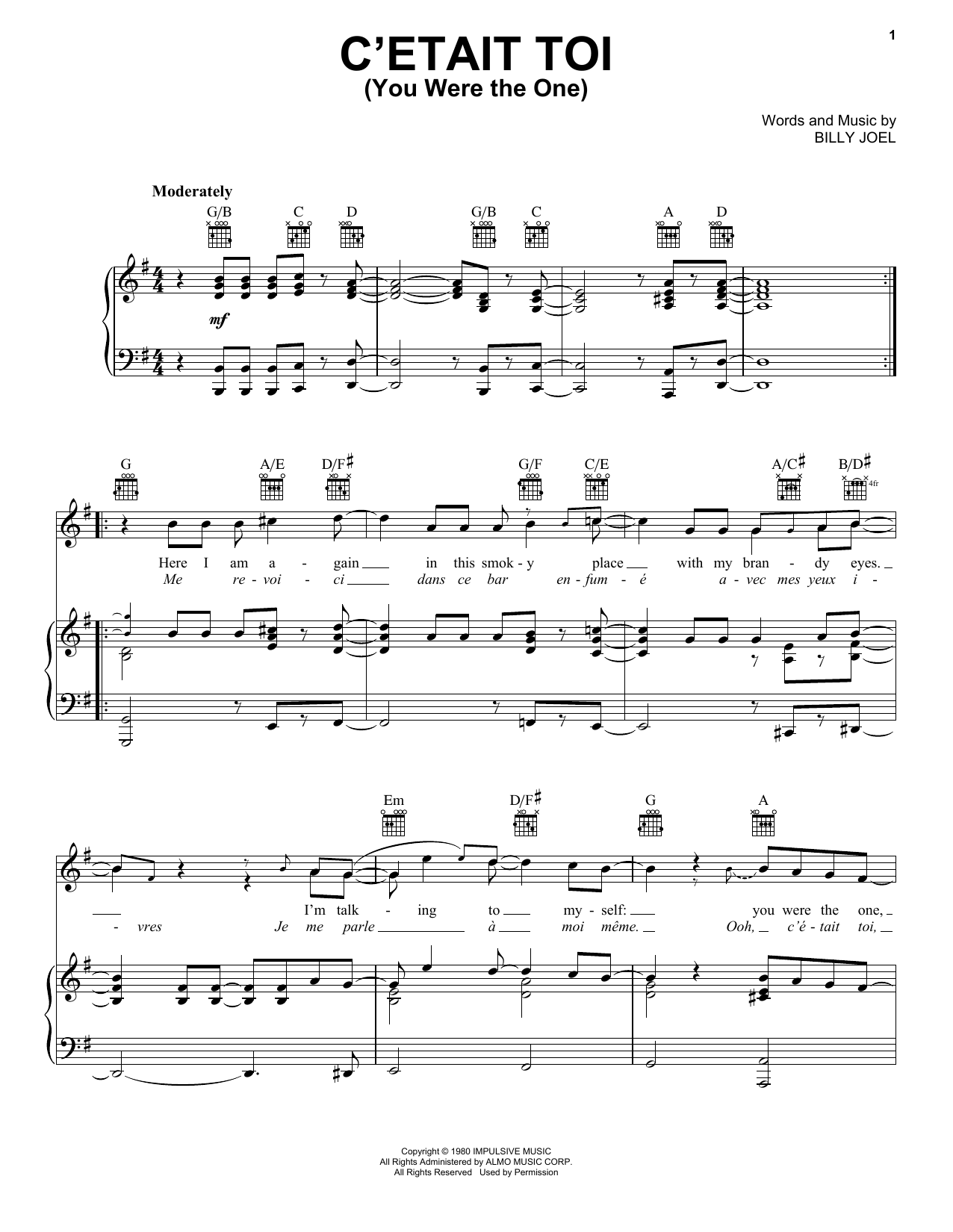 Produktbild zu: C'etait toi (You Were The One)