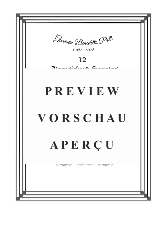 Produktgalerie: Seite 2 von 11 12 Cembalo Sonaten Teil 1/2 Op.1/Op. 4, , Cembalo/Klavier Solo