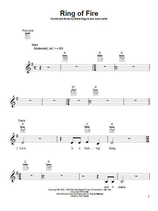 Product gallery: Page 1 of 1 Ring Of Fire, Johnny Cash