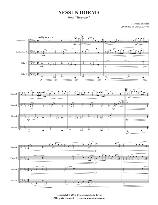 Product picture to: Nessun Dorma Giacomo Puccini
