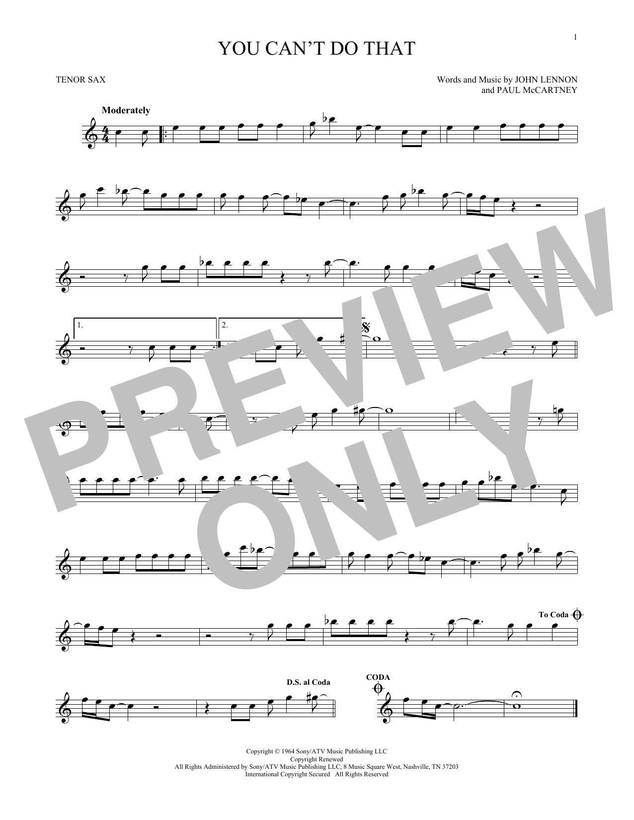 Product gallery: Page 1 of 1 You Can't Do That, The Beatles