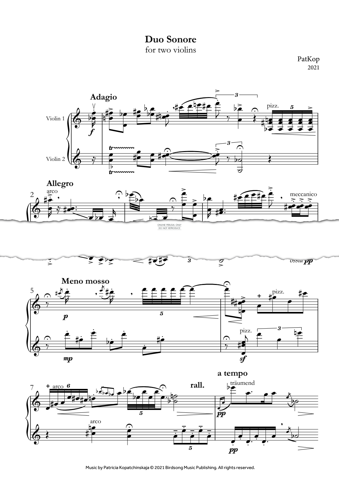 Produktgalerie: Seite 1 von 1 Duo Sonore, PatKop, Violine