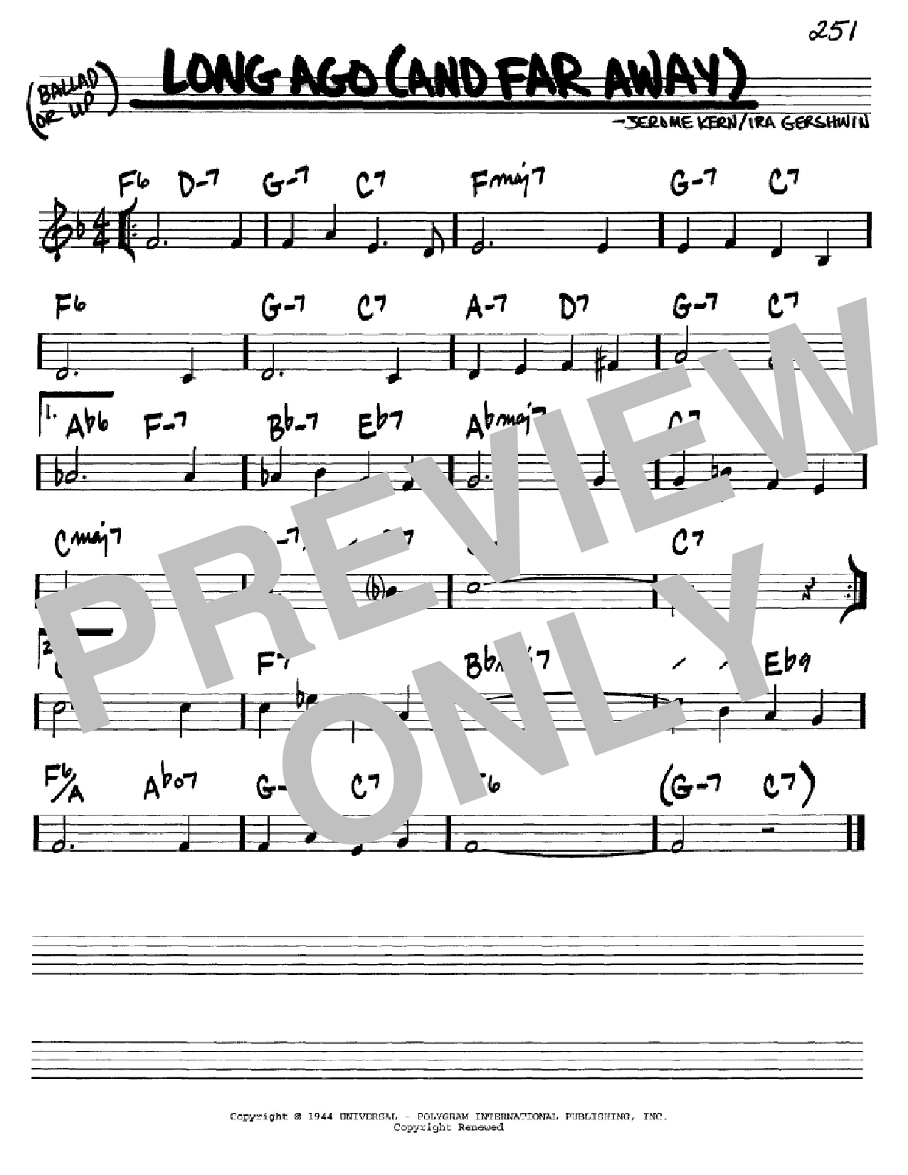 Produktbild zu: Long Ago (And Far Away)