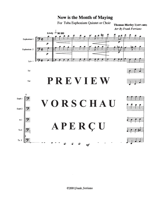 Produktgalerie: Seite 5 von 16 Two Morley Madrigals , , (Tuba Quartett/Quintett EETT + EETTT)