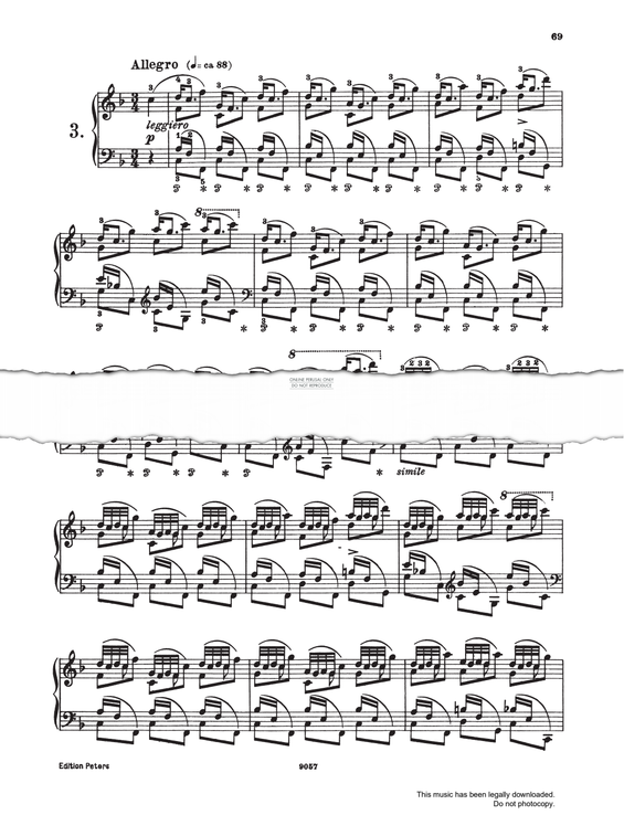 Produktgalerie: Seite 1 von 1 Etüde Op.25 No.3, Frederic Chopin, Klavier