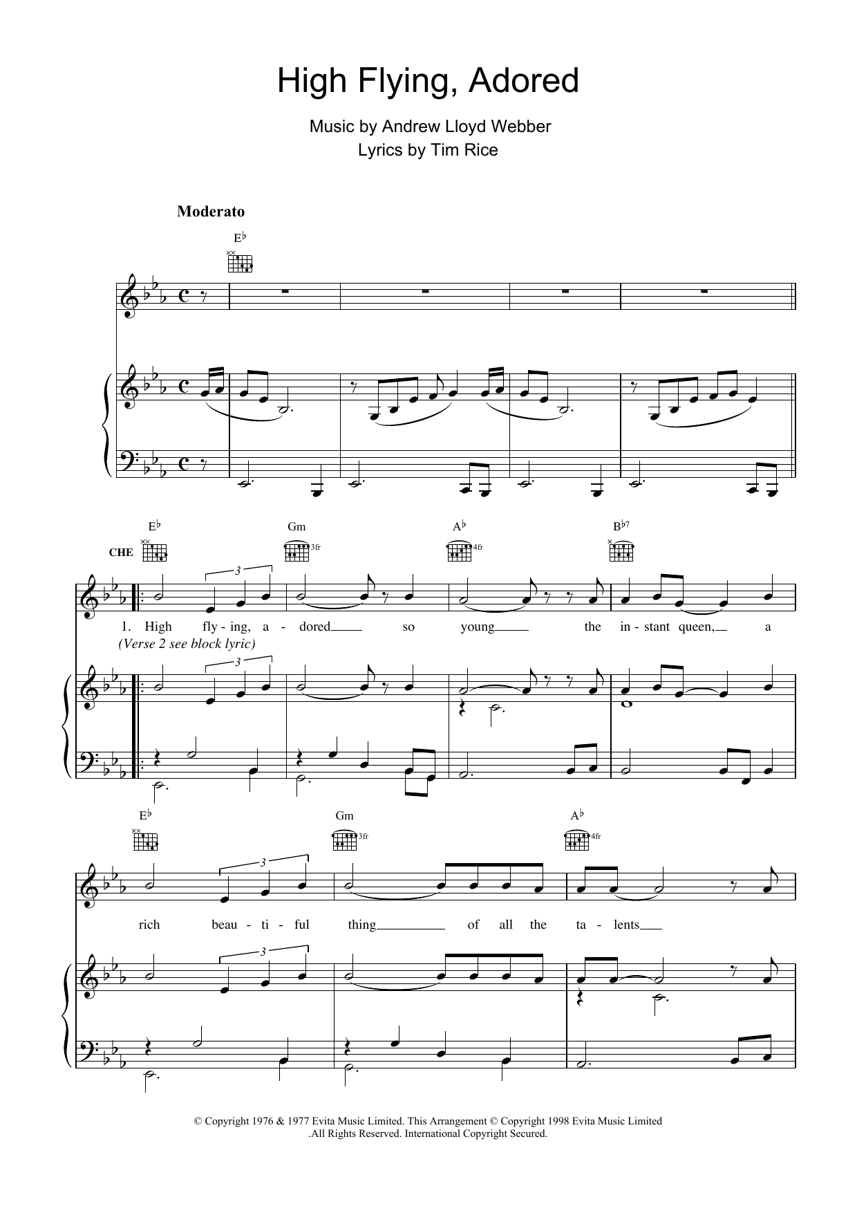 Produktbild zu: High Flying, Adored (from Evita)