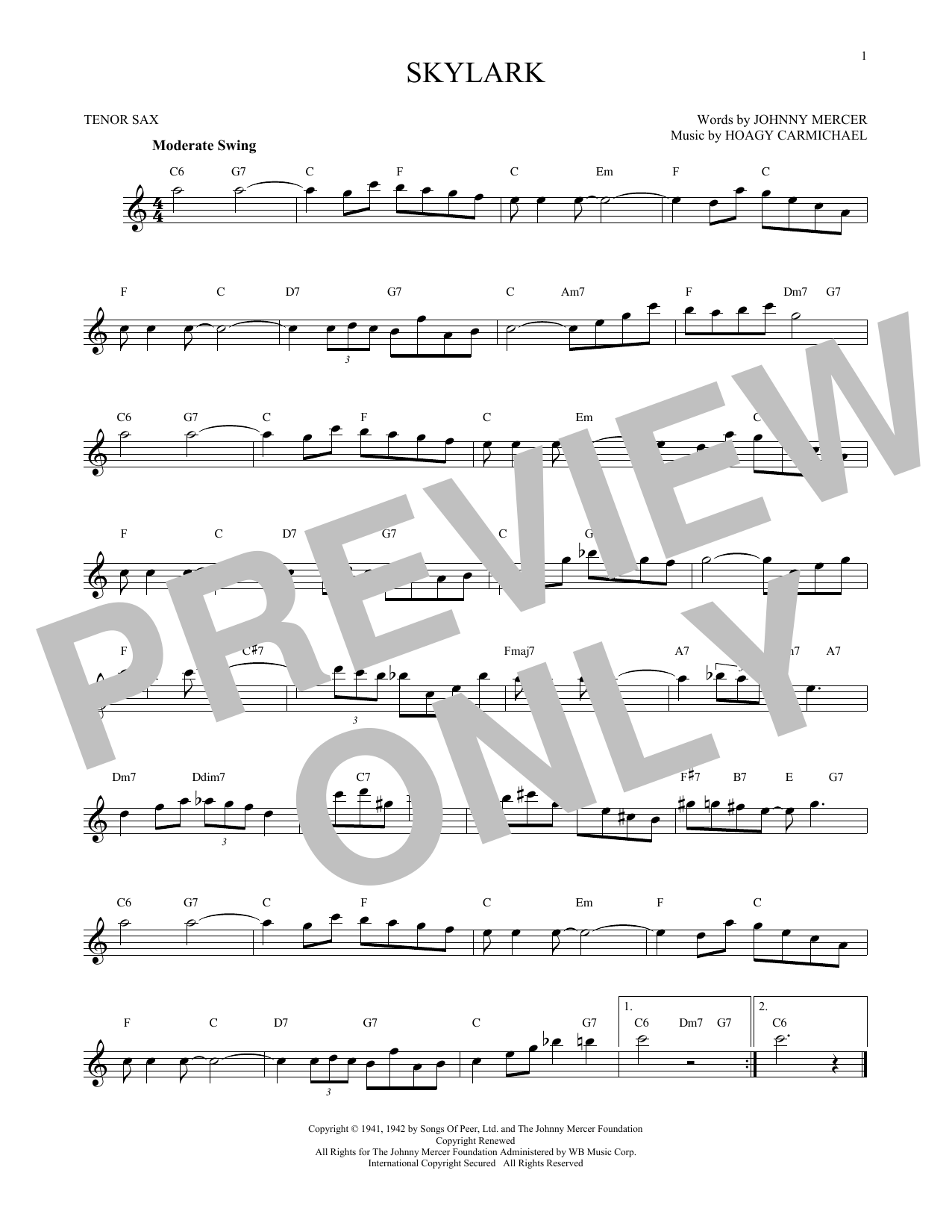 Product gallery: Page 1 of 1 Skylark, Hoagy Carmichael