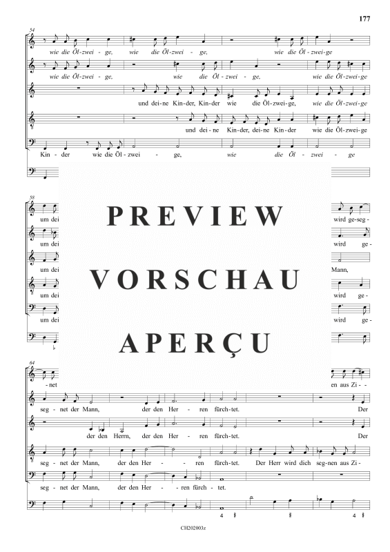 gallery: Wohl dem, der den Herren fürchtet , , (Gemischter Chor 5-stimmig)