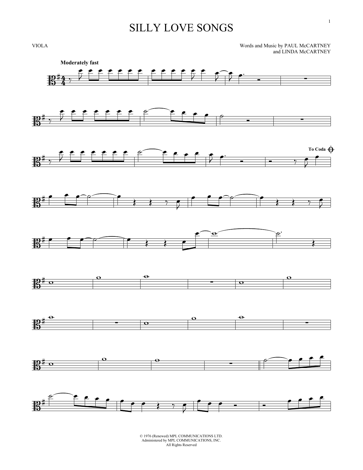 Product gallery: Page 1 of 1 Silly Love Songs, Paul McCartney