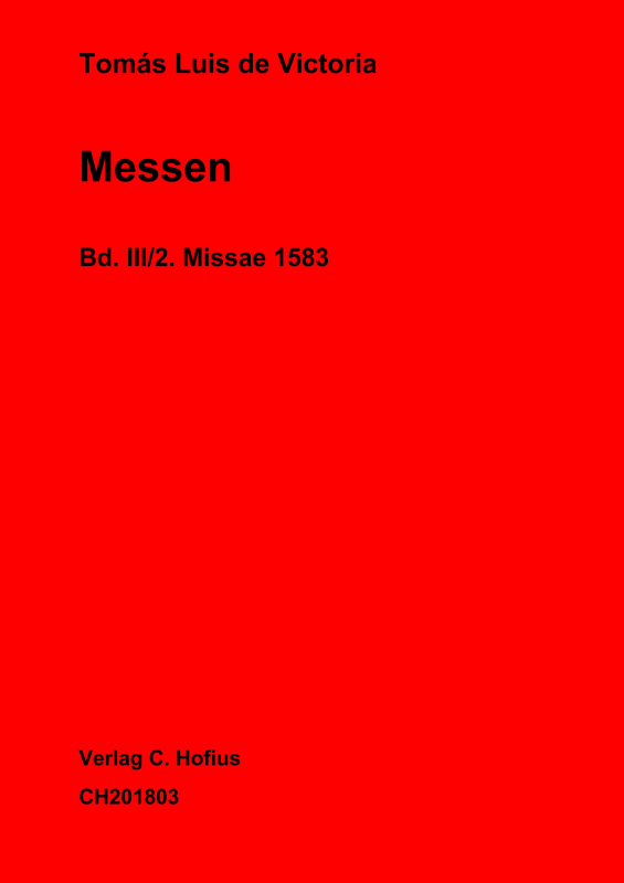 Produktbild zu: Missae 1583 (Messen Bd. 2)