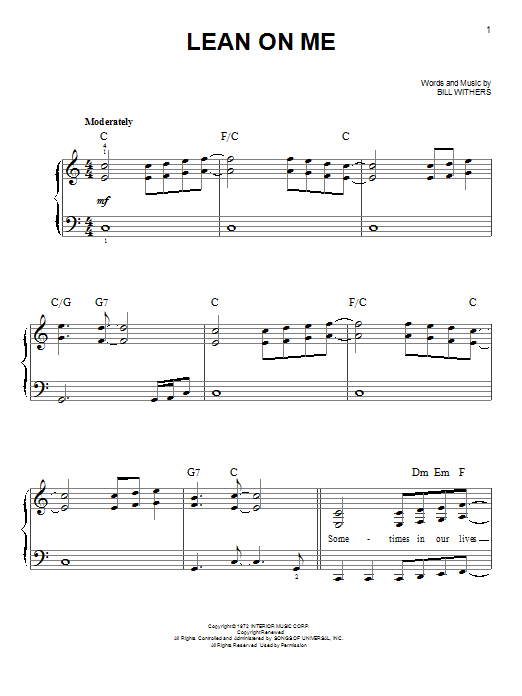 Product picture to: Lean On Me