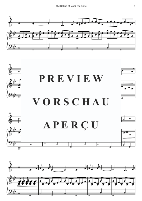 Product gallery: Page 10 of 11 The Ballad of Mackthe Knife, , (tenor saxophone and piano)