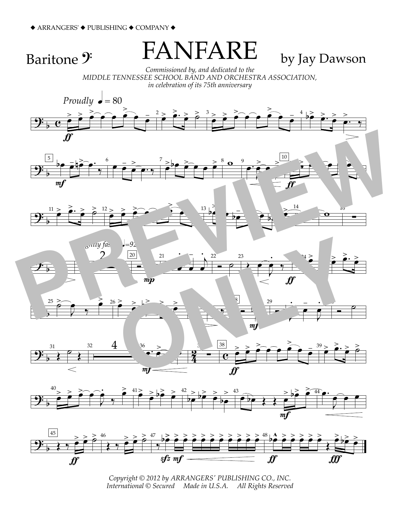 Product picture to: Fanfare - Baritone B.C.