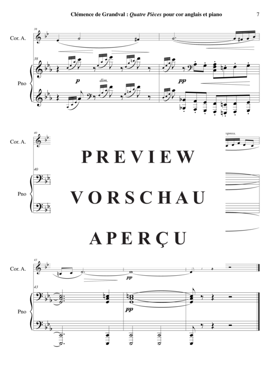 Produktgalerie: Seite 8 von 21 Quatre Pièces , , (Englischhorn + Klavier)