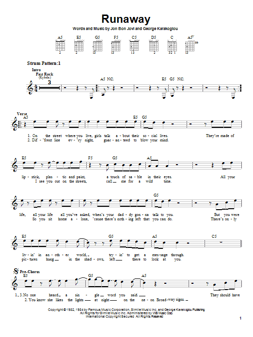 Produktgalerie: Seite 1 von 1 Runaway, Bon Jovi, Gitarre