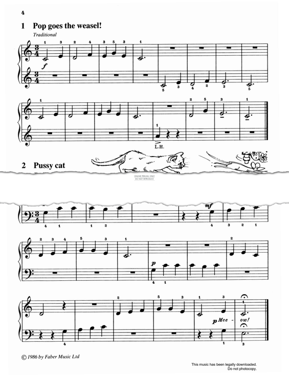 Produktgalerie: Seite 1 von 1 Pussy Cat, Traditional, Klavier