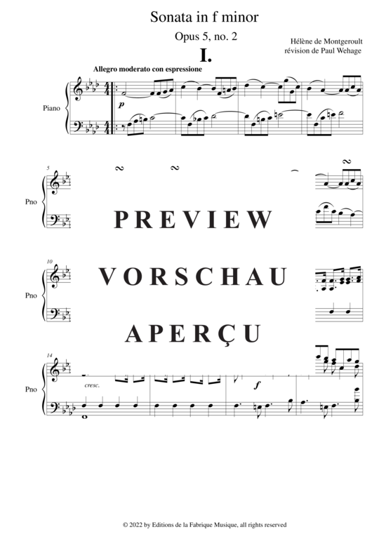 Product gallery: Page 4 of 21 Sonata in f minor, Opus 5 no. 2 , Horvath, Nicolas, Piano Solo