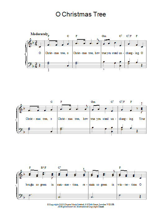 Produktgalerie: Seite 1 von 1 O Christmas Tree, Traditional, Klavier